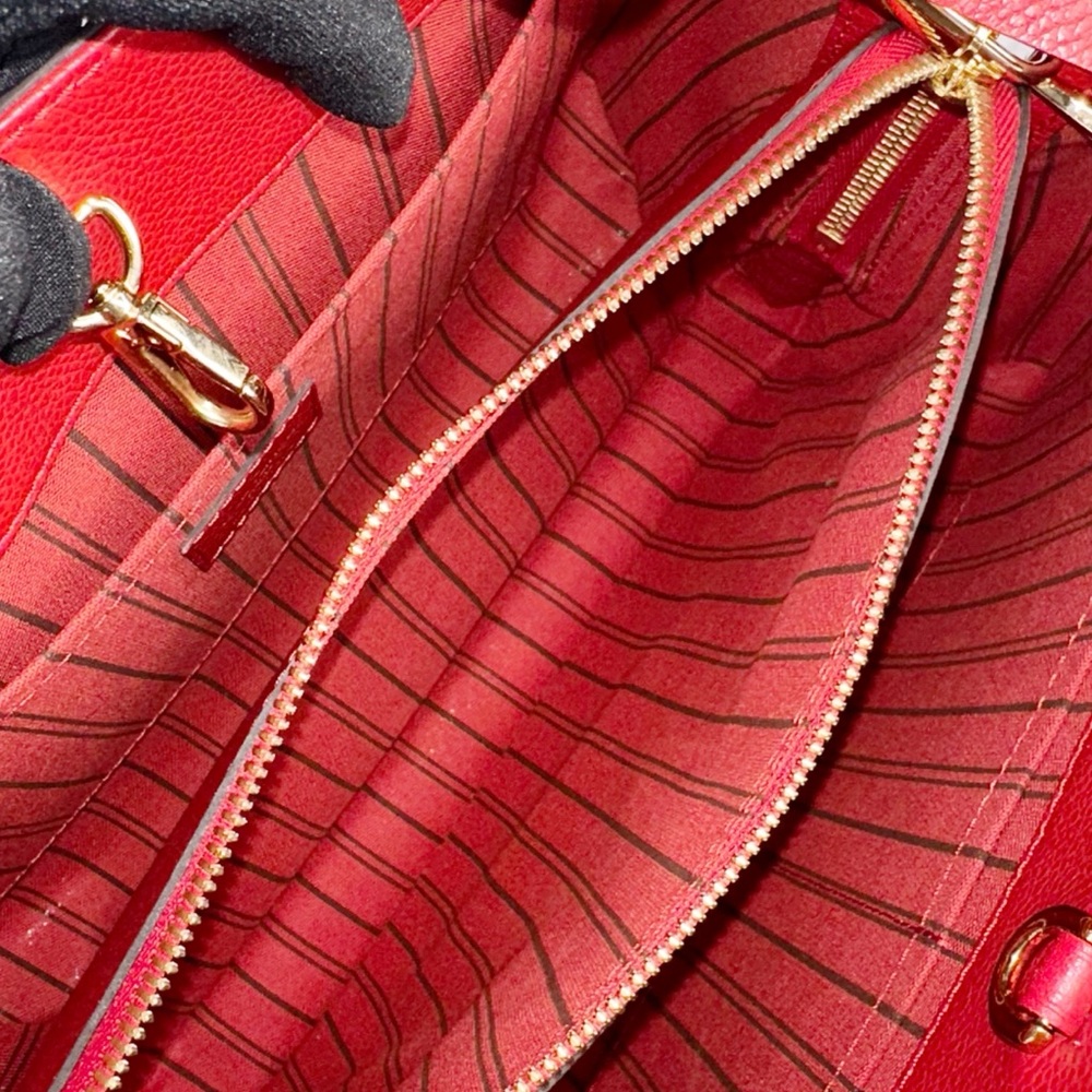 Louis Vuitton Montaigne MM Empreinte Cerise Bag, Wallet & Scarf BUNDLE โฅ๏ธ - Picture 11 of 16